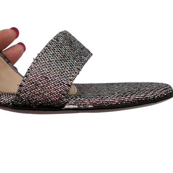 Gianvito Rossi Lurex Fabric Portofino Glitter Metallic Heels Multicolor Size 6 - Picture 11 of 16